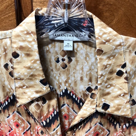 Button down in blue and coral - Picture 4 of 4